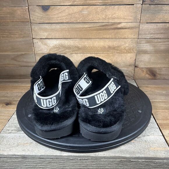 Ugg Women's Size US 6 Oh Yeah Black Slip On Slingback Slipper Slides - Picture 4 of 10